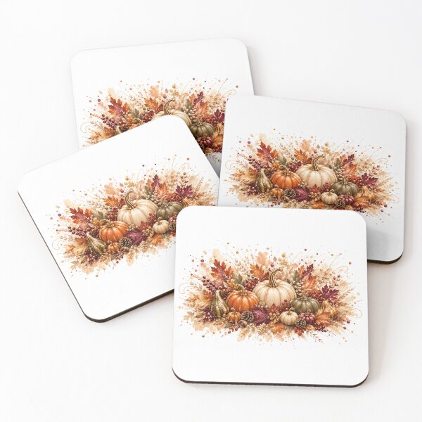 Item preview, Elegant Thanksgiving Pumpkins – Autumn Harvest Watercolor Splash designed and sold by HO•Designs.