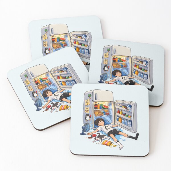 Item preview, No Energy Just Chill – Funny Person Sleeping in Refrigerator Cartoon designed and sold by waikibi ⭐⭐⭐⭐⭐.