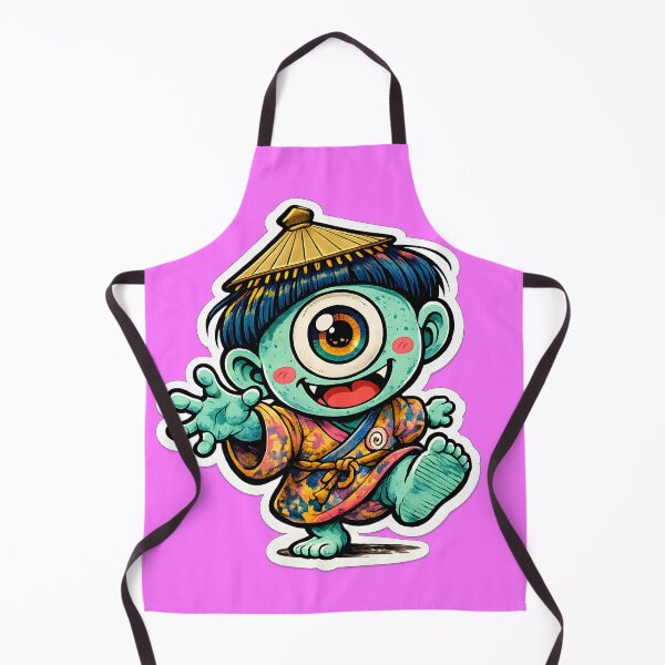 Item preview, Japanese One-Eyed Yokai Monster Sticker | Traditional Kimono Spirit designed and sold by OddGarage.