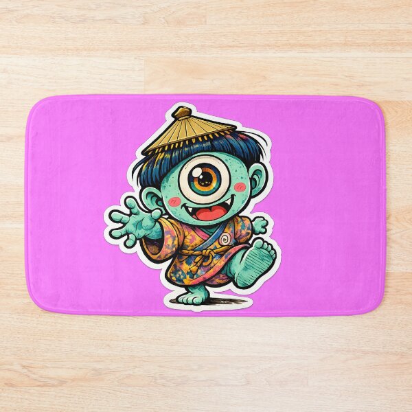 Item preview, Japanese One-Eyed Yokai Monster Sticker | Traditional Kimono Spirit designed and sold by OddGarage.