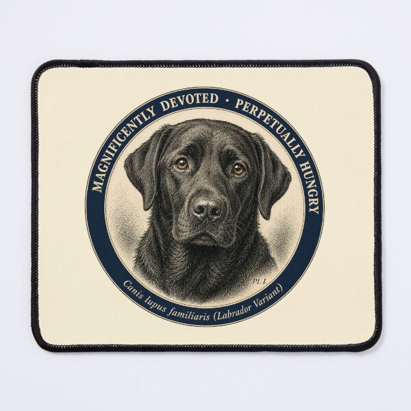 Item preview, Funny Black Lab Gift Magnificently Devoted Perpetually Hungry Black Labrador Shirt Dog Mom Gift Black Lab Sticker Dog Lover designed and sold by Fanverse Merchandise.