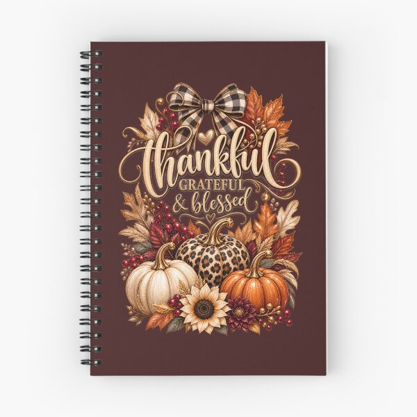 Item preview, Thankful Grateful & Blessed – Leopard Pumpkin Thanksgiving Design designed and sold by HO•Designs.