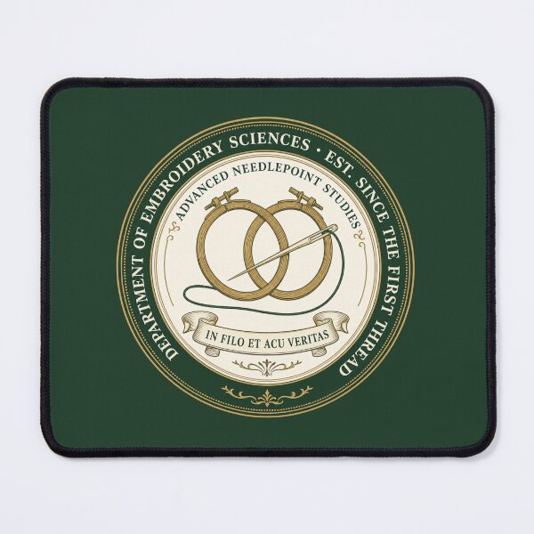 Item preview, Funny Embroidery Gift Dept of Embroidery Sciences Academic Seal Needlepoint Humor Shirt Embroidery Lover Gift Needlecraft Hoodie designed and sold by Fanverse Merchandise.