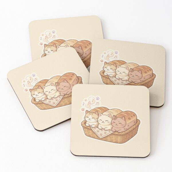 Item preview, Cozy Cat Loaves – Cute Bread-Shaped Sleeping Cats designed and sold by Safe Haven Pets.