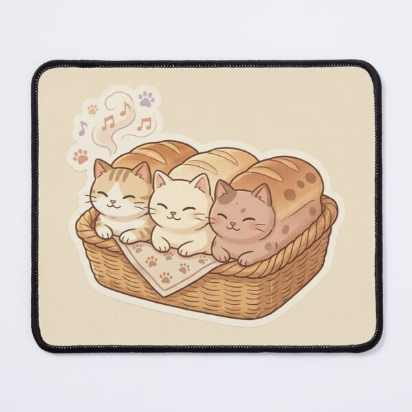 Item preview, Cozy Cat Loaves – Cute Bread-Shaped Sleeping Cats designed and sold by Safe Haven Pets.