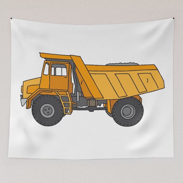 Item preview, Dump truck. Orange semitrailer designed and sold by Berlin-T-Shirt.