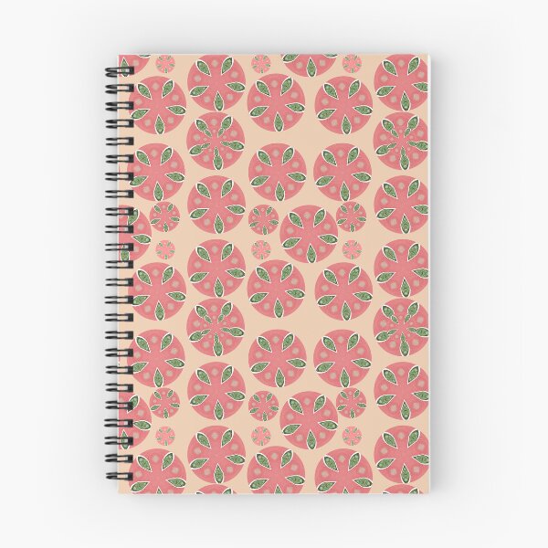 Item preview, Seamless Green Designs Inside Peach Circles designed and sold by kristalcurt.