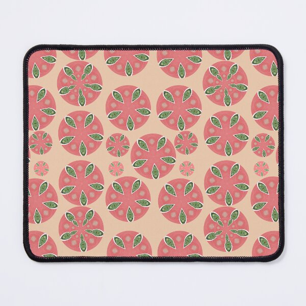 Item preview, Seamless Green Designs Inside Peach Circles designed and sold by kristalcurt.