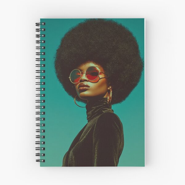 Item preview, Afro Woman Aesthetic – Retro Black Girl Fashion Portrait designed and sold by EatPrayLive.