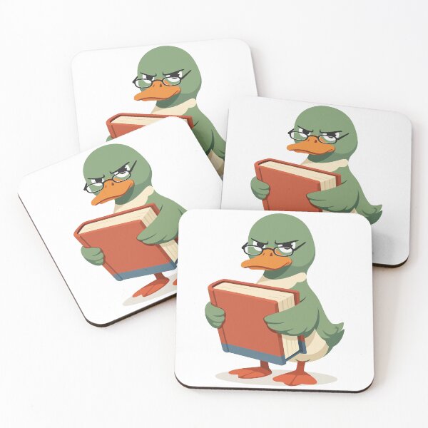 Item preview, Smart Duck Reading Book Funny Gift for Students, Teachers & Book Lovers designed and sold by stylishdzign.