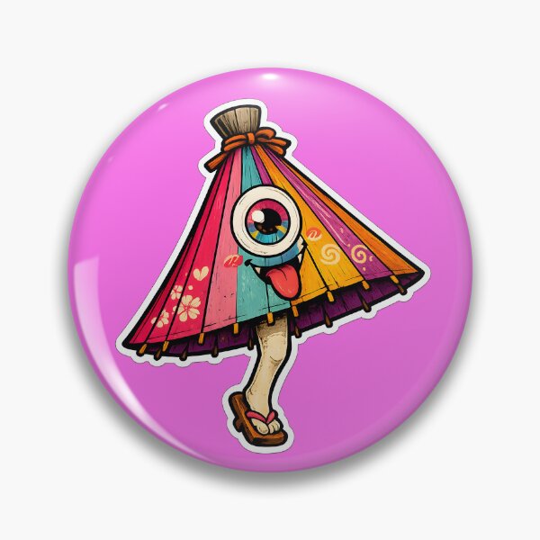Item preview, Cute Japanese Karakasa-kozou Paper Umbrella Ghost Sticker & T-Shirt designed and sold by OddGarage.