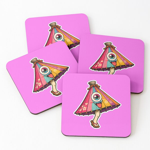 Item preview, Cute Japanese Karakasa-kozou Paper Umbrella Ghost Sticker & T-Shirt designed and sold by OddGarage.