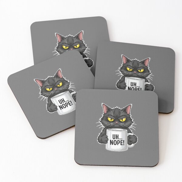 Item preview, Uh... Nope! Grumpy Cat Coffee Introvert Feline Lover designed and sold by SofiBlair.