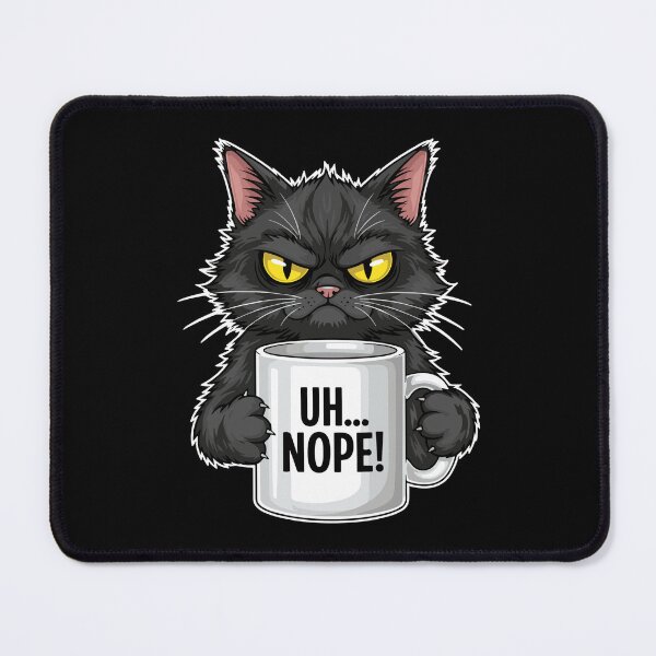 Item preview, Uh... Nope! Grumpy Cat Coffee Introvert Feline Lover designed and sold by SofiBlair.