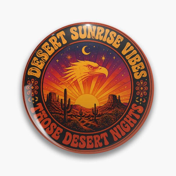 Item preview, Desert Sunrise Vibes Vintage Eagle Emblem Graphic designed and sold by Swizzy2vore.