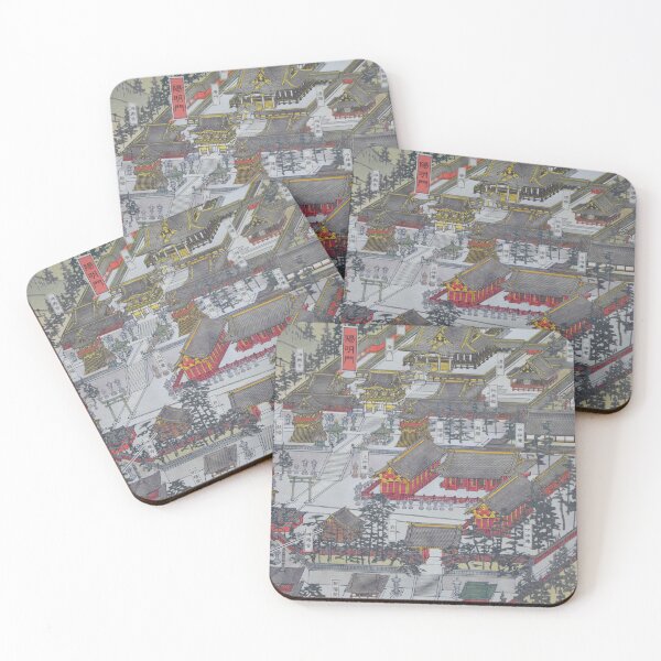 Item preview, Illustrated Map of Nikko Toshogu Shrine Grounds designed and sold by MiraNadaPrints.