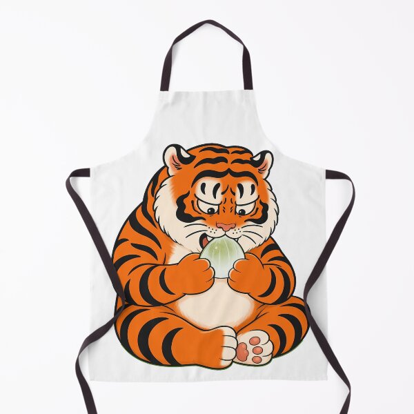 Item preview, Chubby Tiger Eating Green Qingtuan designed and sold by aigcx.