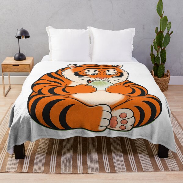 Item preview, Chubby Tiger Eating Green Qingtuan designed and sold by aigcx.