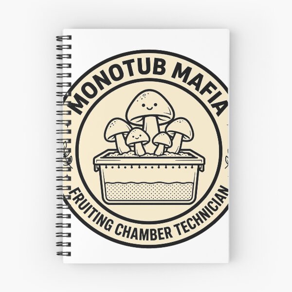Item preview, Monotub Mafia Fruiting Chamber Technician Mushroom Growing Badge PRIMARY KEYWORD: monotub mushroom grower designed and sold by VYBE DARK Studio.