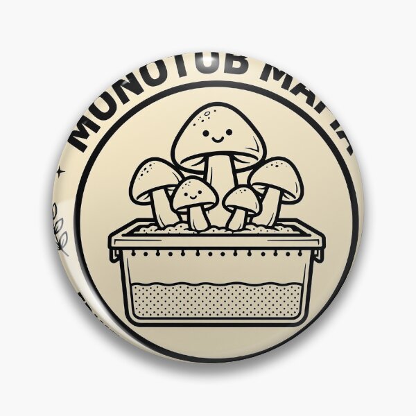 Item preview, Monotub Mafia Fruiting Chamber Technician Mushroom Growing Badge PRIMARY KEYWORD: monotub mushroom grower designed and sold by VYBE DARK Studio.