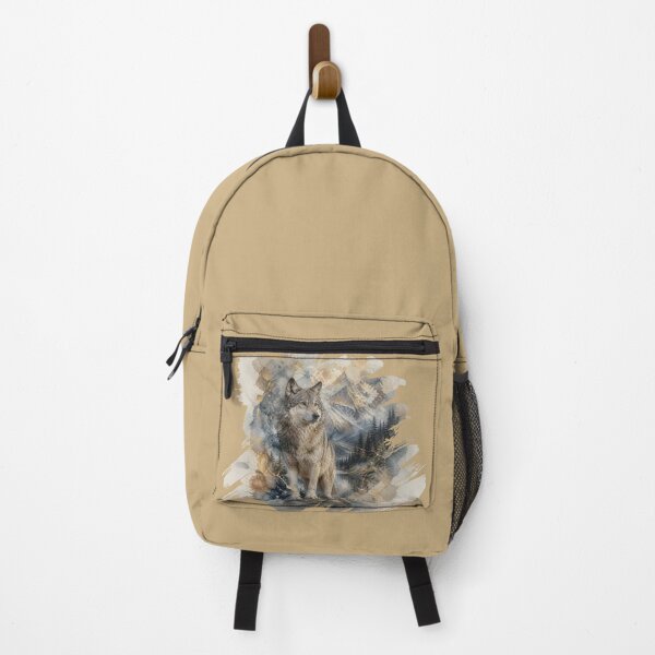 Item preview, Gray Wolf Watercolor Mountains Wilderness designed and sold by pASob-dESIGN.