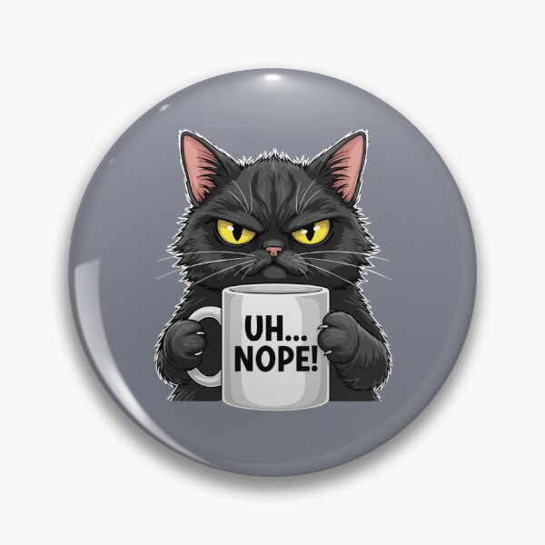 Item preview, Uh... Nope! Grumpy Cat Sarcasm Introvert Feline Humor designed and sold by SofiBlair.