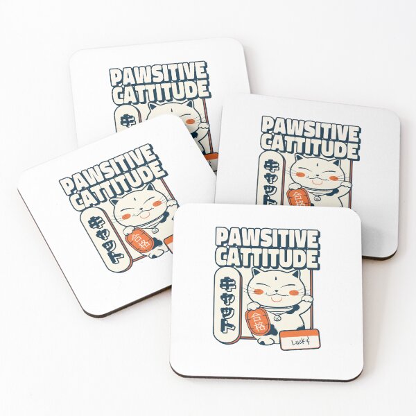 Item preview, Pawsitive Cattitude Lucky Maneki Neko Cat designed and sold by chatzous.