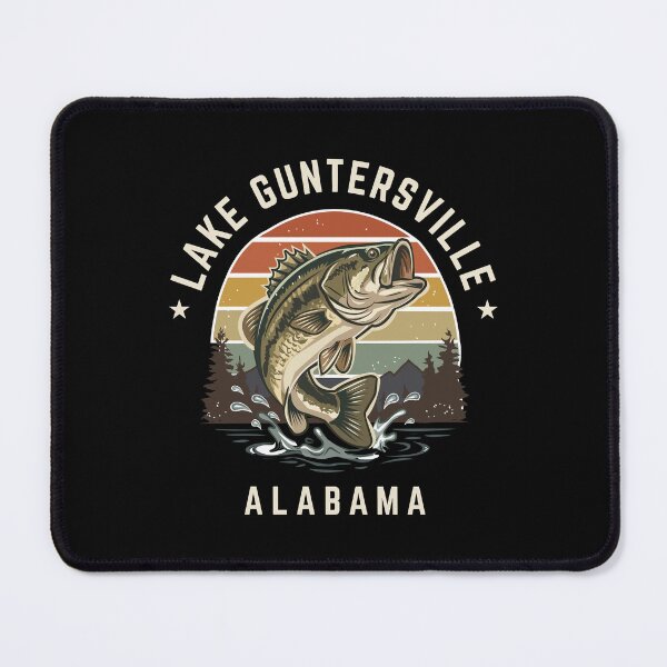 Item preview, Lake Guntersville Alabama Bass Fishing – Vintage Largemouth Bass Fisherman Design designed and sold by good vibes clothing.