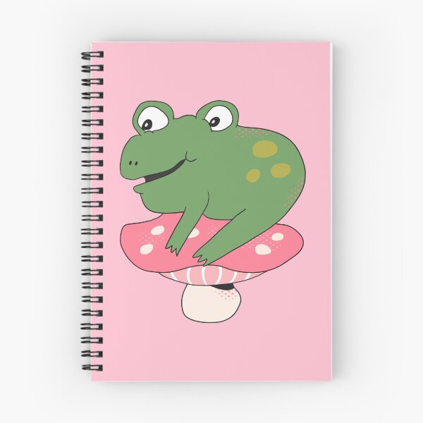 Item preview, Bean the Frog on Toadstool (Pink) designed and sold by yellowflowerhut.