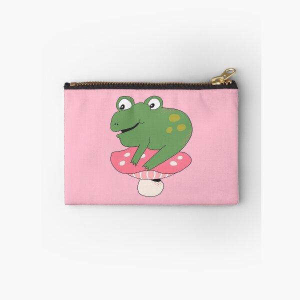 Item preview, Bean the Frog on Toadstool (Pink) designed and sold by yellowflowerhut.