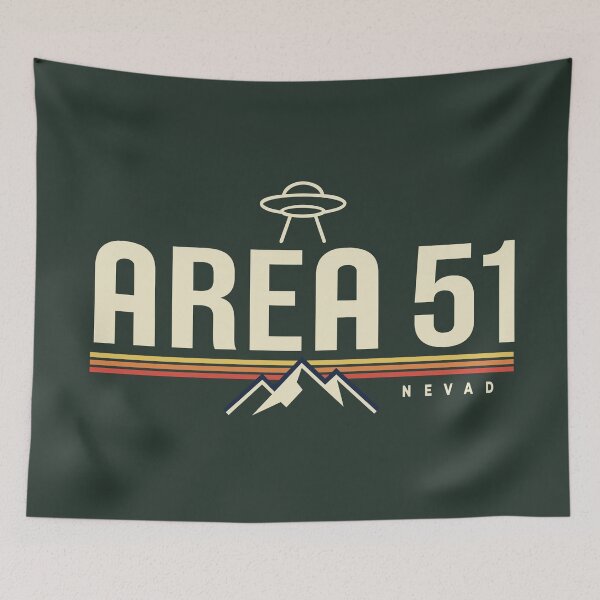 Item preview, AREA 51 Nevada Vintage Retro UFO Graphic Typography Design designed and sold by VoglR.