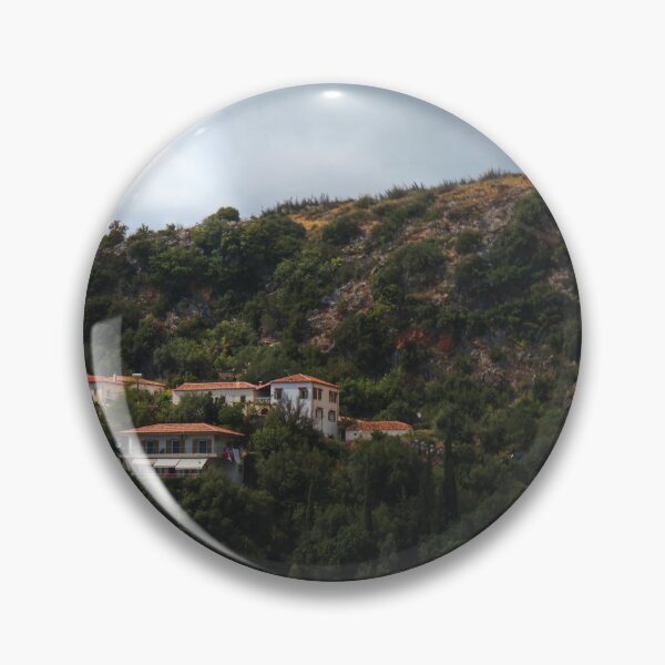 Item preview, Greek  mountain village under cloudy sky designed and sold by MMLK9394.