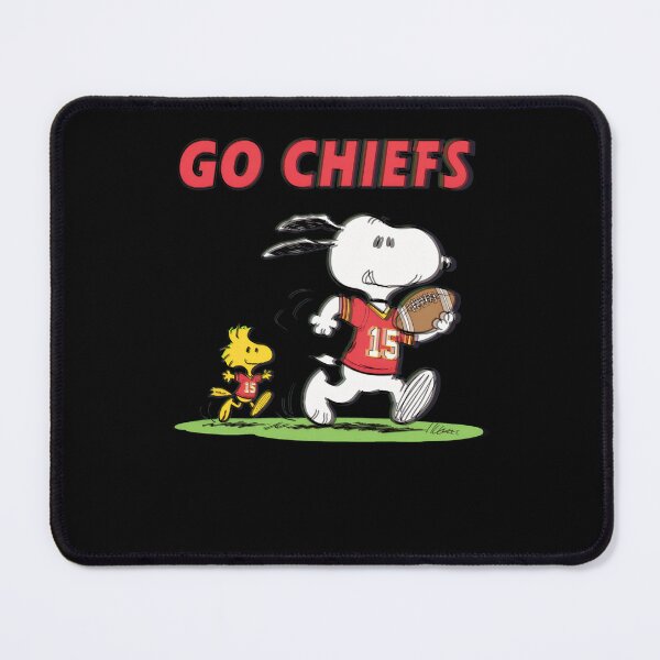 Item preview, GO CHIEFS Snoopy Woodstock KC Football designed and sold by fizzstocmathepa.