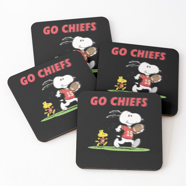 Item preview, GO CHIEFS Snoopy Woodstock KC Football designed and sold by fizzstocmathepa.