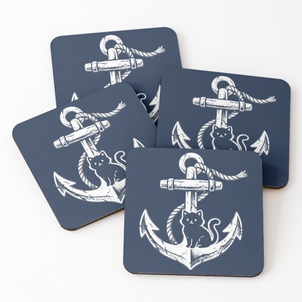 Item preview, My Cat Keeps Me Anchored – Nautical Cat Lover Design designed and sold by Safe Haven Pets.