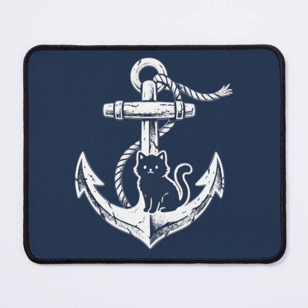 Item preview, My Cat Keeps Me Anchored – Nautical Cat Lover Design designed and sold by Safe Haven Pets.