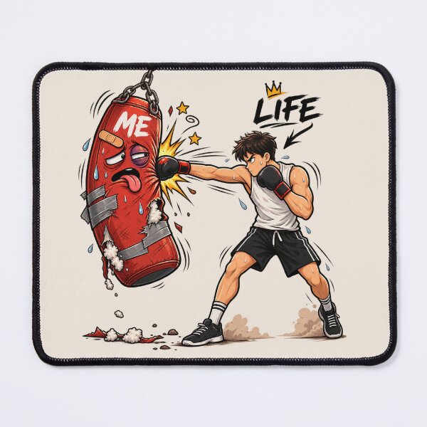Item preview, Funny Boxing Training – Punching Bag Humor Cartoon designed and sold by waikibi ⭐⭐⭐⭐⭐.