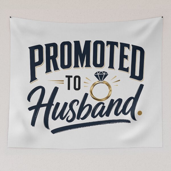 Item preview, Promoted to Husband – Groom, Newlywed & Wedding Ring Marriage Design designed and sold by TheStephanieRome.