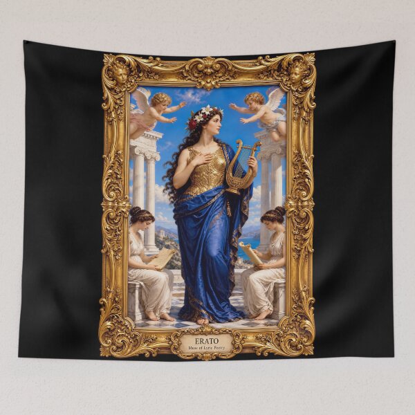 Item preview, Divine Grace Of Erato Muse Of Lyric Poetry Transcendental AI Concept Art by Xzendor7 designed and sold by Xzendor7 Digital Art Creations.