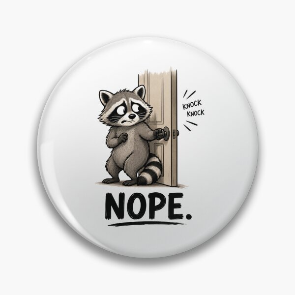 Item preview, NOPE. Funny Raccoon T-Shirt | Introvert Humor | Everyday Chaos Club designed and sold by Kiinaaa.