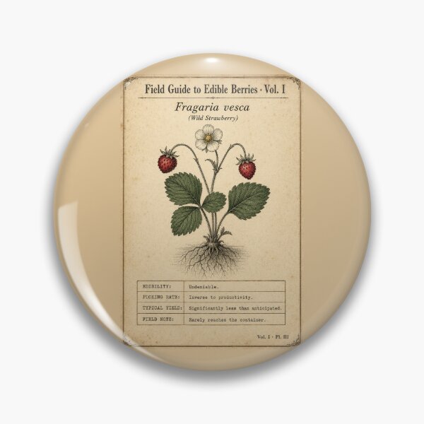 Item preview, Funny Foraging Gift Wild Strawberry Field Guide Forager Humor Shirt Nature Lover Gift Berry Picking Sticker Outdoors Gift Botanical designed and sold by Fanverse Merchandise.