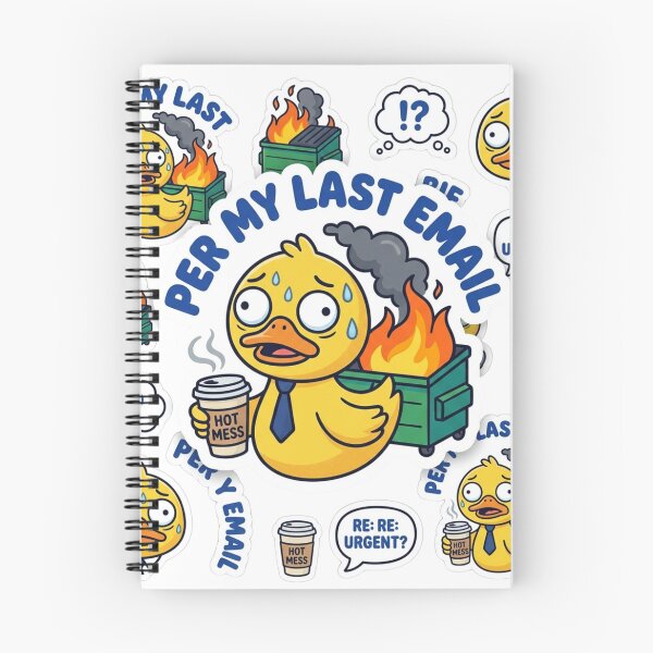 Item preview, Per My Last Email Stressed Duck Corporate Burnout Sticker designed and sold by KreatoLab.