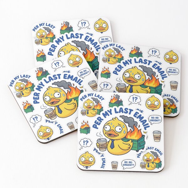 Item preview, Per My Last Email Stressed Duck Corporate Burnout Sticker designed and sold by KreatoLab.