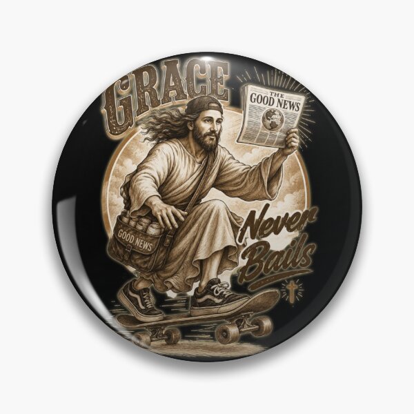 Artikelvorschau, Grace Never Bails Jesus Skateboarding entworfen und verkauft von Noirvasca.