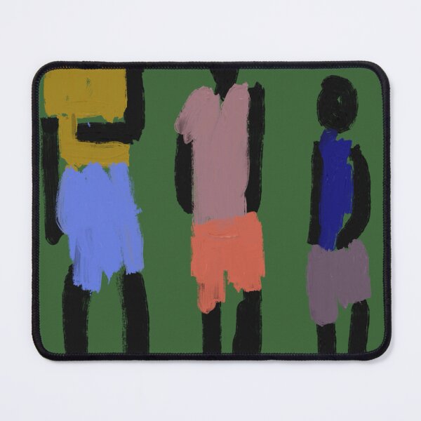 Item preview, Three Women Standing - Minimalist African Figures on Forest Green - Entanglement designed and sold by Entanglement of life.