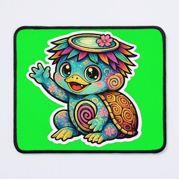 Item preview, Cute Japanese Kappa Water Imp Monster Kawaii Sticker & Apparel designed and sold by OddGarage.