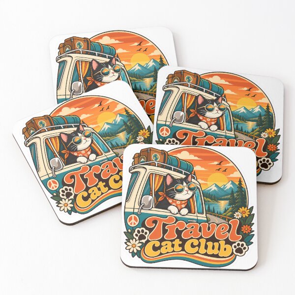 Item preview, Retro Travel Cat Club 70s Aesthetic designed and sold by Retro Whiskers.
