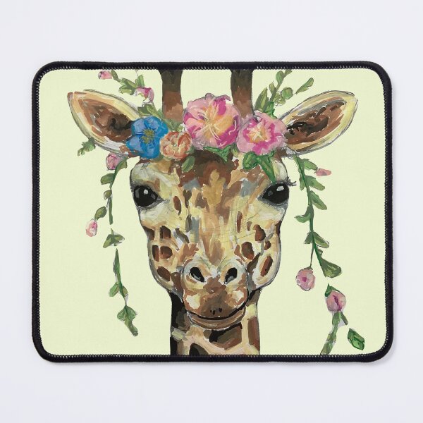 Item preview, Giraffe with flower wreath designed and sold by CanvasCloud.