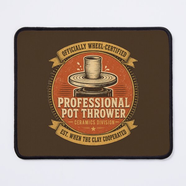 Item preview, Funny Pottery Gift Professional Pot Thrower Ceramics Humor Vintage Badge Shirt Pottery Lover Gift Potter Shirt Wheel Throwing Humor designed and sold by Fanverse Merchandise.