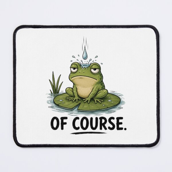 Item preview, OF COURSE. Funny Frog T-Shirt | Relatable Animal Humor designed and sold by Kiinaaa.